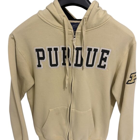 Purdue Boilermakers Hooded Full Zip Sweatshirt Size Medium Embroidered - Picture 1 of 7